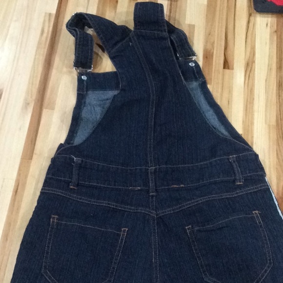 Girls denim shortalls - Picture 3 of 5